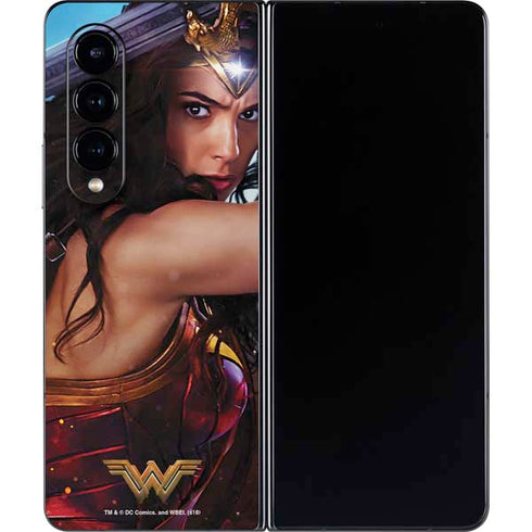DC Comics Wonder Woman Battle Ready Poster Galaxy Z Fold4 5G Skin